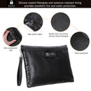 Document Bag - Fireproof and Waterproof Money Bag for A4 Document (Black)