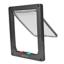4 Way Lockable Dog Cat Safe Flap Door Puppy Pets Plastic Gate (Black XL) Newly