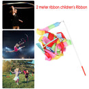 2m Ballet Streamer Rhythmic Equipment Gymnastics Rainbow Stick Twirler for