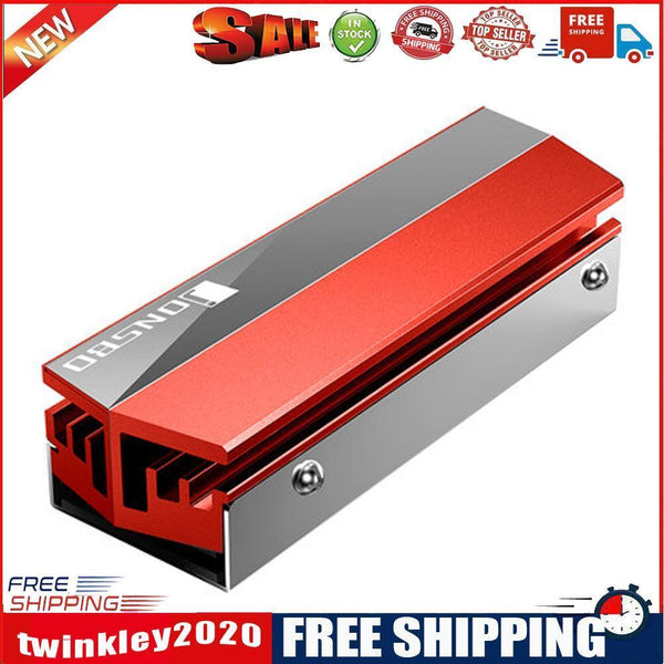 Aluminum M.2 2280 NVMe SSD Heatsink Cooler for Desktop PC Computer (Red)