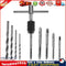 9pcs Hand Screw Tap Set M3/M4/M5/M6 Reamer+Twist Drill Bits+Wrench Tool Newly