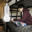 LED Hanging Light Bulb Battery Powered Colorful Pull Cord Bulbs (White) Newly
