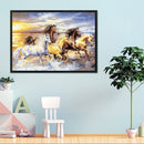 11CT Canvas Horse Embroidery Stamped Cotton Thread Handmade DIY Cross Stitch Kit