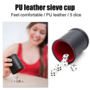 PU Leather Trumpet Flannel Dice Cup Bar Party KTV Entertainment Game with D