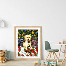 Diamond Painting 5D DIY Christmas Dog Full Round Drill Rhinestone Picture