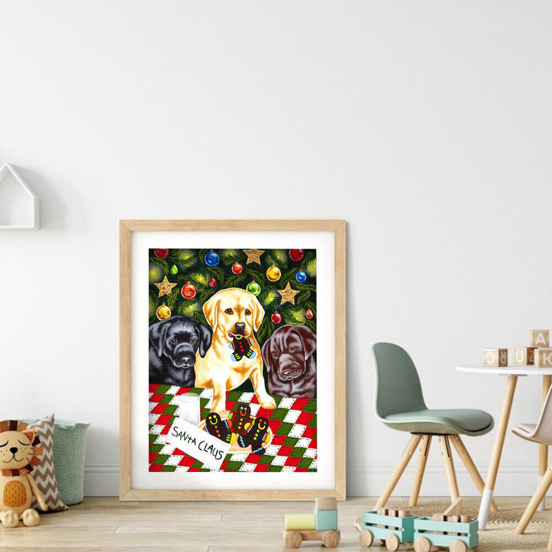Diamond Painting 5D DIY Christmas Dog Full Round Drill Rhinestone Picture