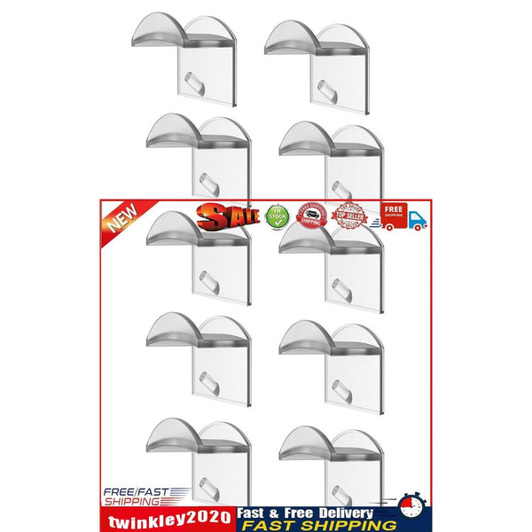 10pcs Transparent Adhesive Hat Hooks - Modern Baseball Caps Hangers Rack Newly