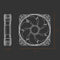 ID-COOLING PL-12025 LED 120mm Cooling Fan w/ De-Vibration Rubber CPU Cooler Fan