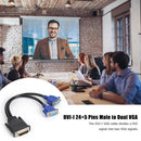 DVI-I 24+5 Pin Male to TWO Dual VGA Female Video Converter Adapter Cable for PC