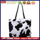 Autumn Pendant Satchel Plush Animal Pattern Top-handle Bag Women Shoulder Totes