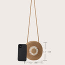 Circle Straw Woven Messenger Bag Women Summer Beach Round Rattan Crossbody Bags