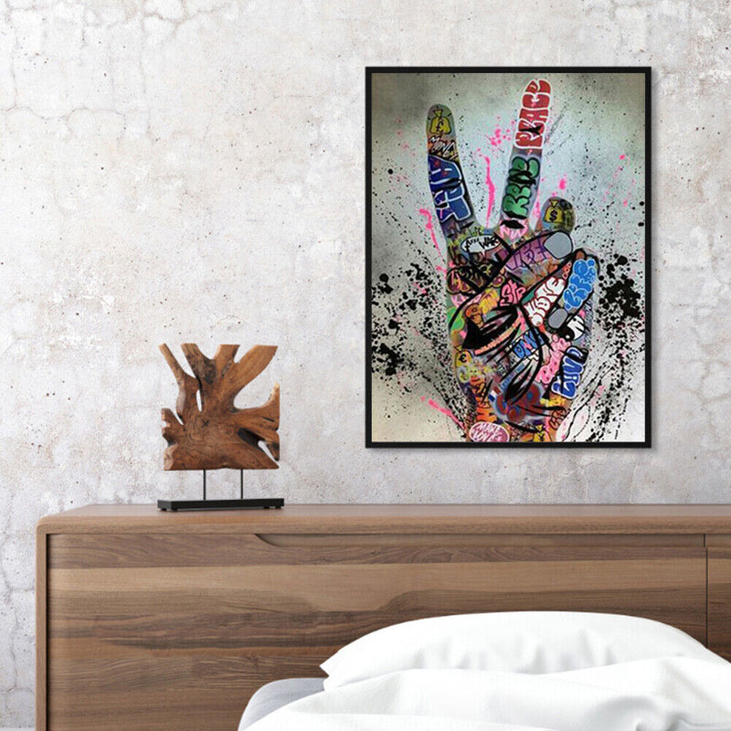 Scrawl Hand Oil Paint by Numbers Hand Painted Frameless Picture Home Ornament
