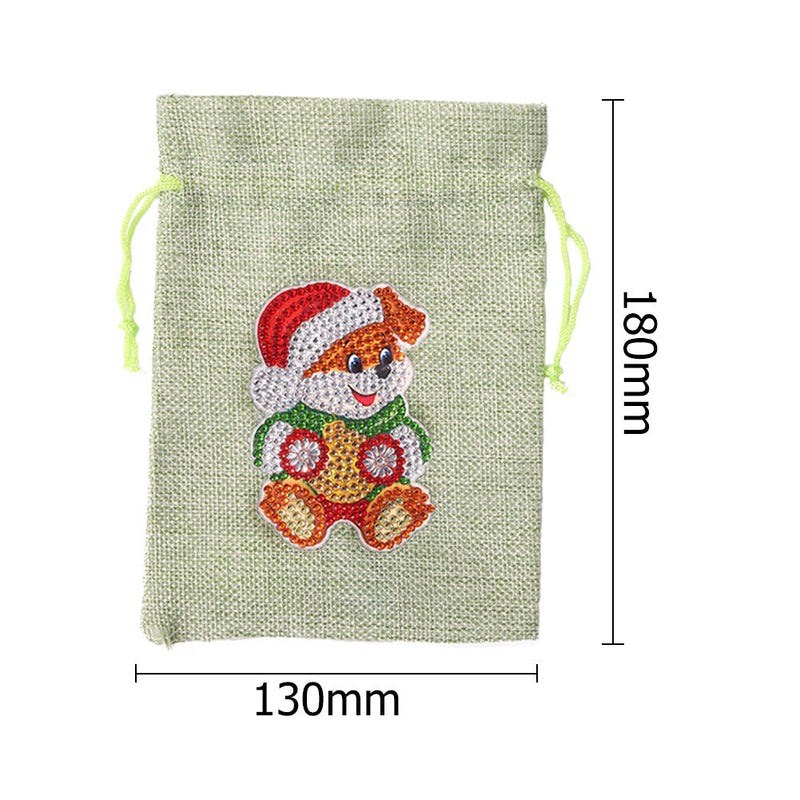 Christmas DIY Diamond Painting Shopping Tote Mosaic Drill Candy Bag (Bear)