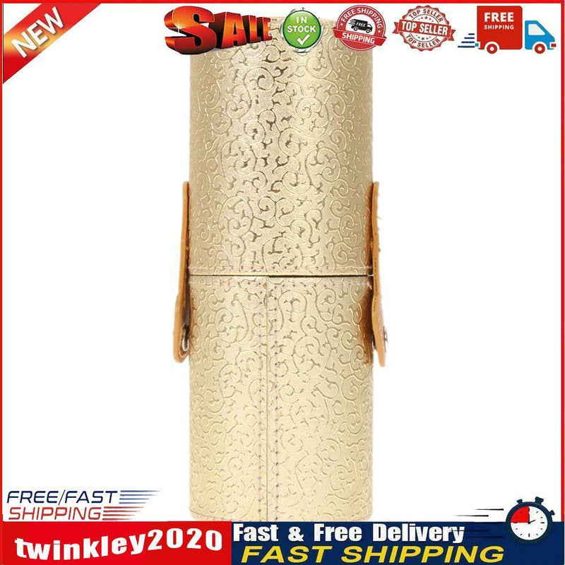 Leather Cosmetic Case Storage Makeup Bags Organizer Brush Tube Holder Cup Newly