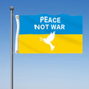 Peace Dove Banner Peace Not War Polyester Hanging Flags for Garden Decor