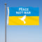 Peace Dove Banner Peace Not War Polyester Hanging Flags for Garden Decor