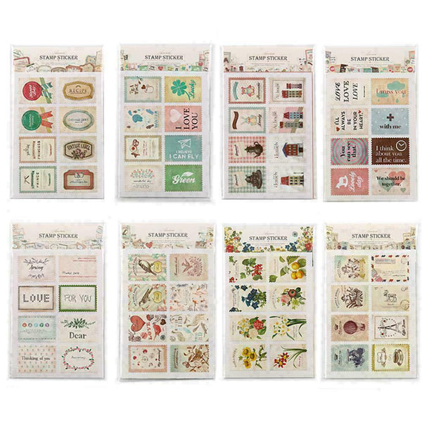 Cute Stamp Stickers Eiffel Tower For Decor Scrapbooking Stationery U9R8 P I0O3