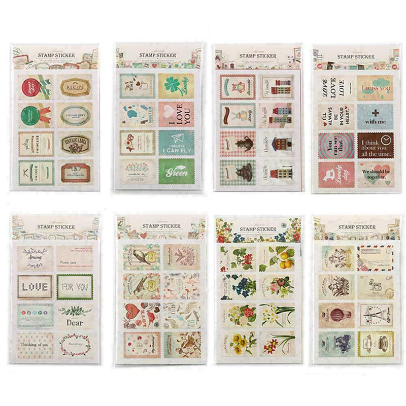 Cute Stamp Stickers Eiffel Tower For Decor Scrapbooking Stationery U9R8 P I0O3