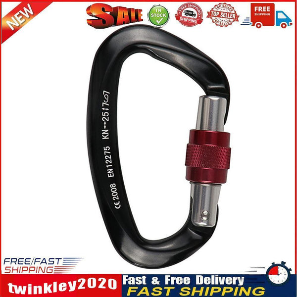 25KN Climbing Buckle Security Safety Master Lock Rock Climbing (Black) Newly