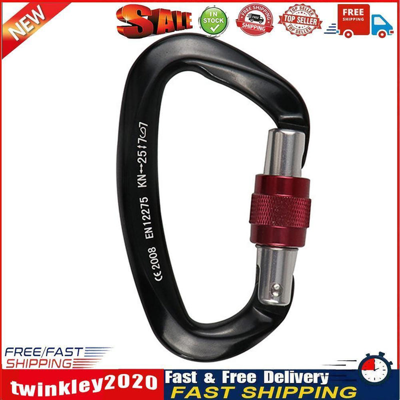 25KN Climbing Buckle Security Safety Master Lock Rock Climbing (Black) Newly