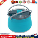 Silicone Folding Kettle Portable Tea Cooker Mini Boiling Water Pot (Blue) Newly