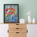Full Embroidery Flower Pattern DIY 11CT Stamped Canvas Needlework Set Home Decor