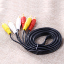 3 RCA Composite Male to Male Audio Video AV Cable for DVD TV