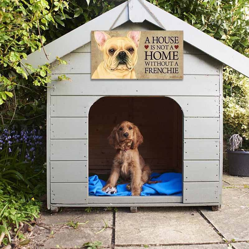 Door Sign Wood Lovely Dog Pattern Hanging Plaques for Dog House Decor Suppl