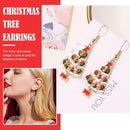 Xmas Earrings, Christmas Tree, Novelty Dangle Drop Santa Tree Women Earstud Gif`