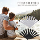 20CS Fishing Rod Tie Strap Suspenders Fastener Hook Loop Ties Belt (White)