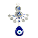 Turkish Blue Eyes Lucky Pendant Wind Chime Rhinestone Wall Door Hanging Ornam