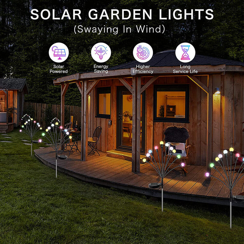 #A 2pcs Solar Led Light Ip65 Waterproof Portable Solar Light Yard Decor for Outd