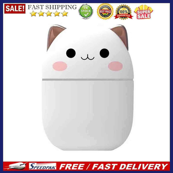 USB Mini Air Humidifier Cute Aroma Diffuser with Night Light USB Mute Purifier