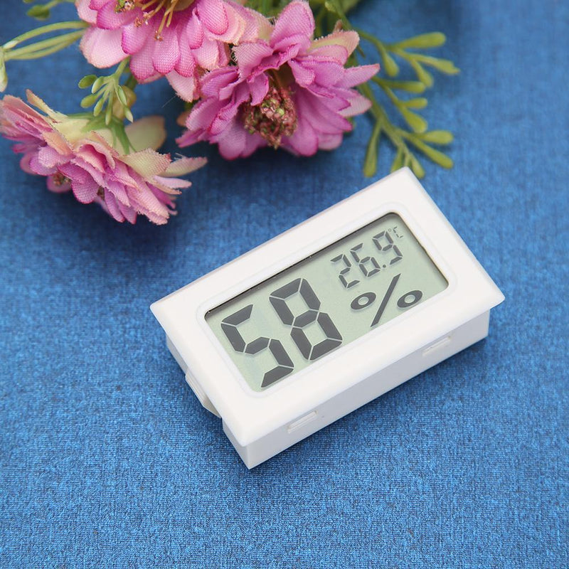 Mini Digital LCD Temperature Humidity Meter Thermometer Hygrometer (White)