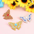 3pcs DIY Butterfly Full Drill Diamond Brooch Women Elegant Jacket Sweater B