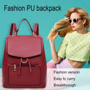 Women Solid Color Bookbag Travel Backpacks Casual PU Leather Girls School Bags