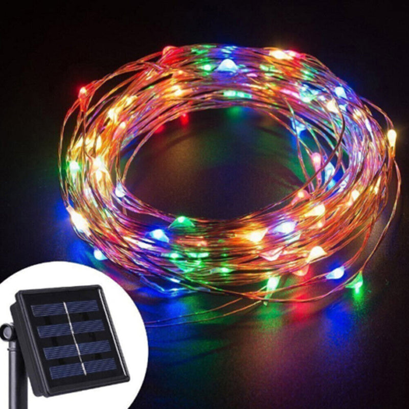 Solar String Lights Waterproof Copper Wire Fairy Lamp (Multicolor 200LED) Newly