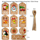Santa Claus Kraft Paper Gift Wrapping Kraft Tag Christmas Labels Hang Tags