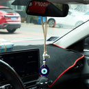 View Mirror Glass Car Decoration Evil Eye Navy Blue Hemp Rope Hanging Ornament