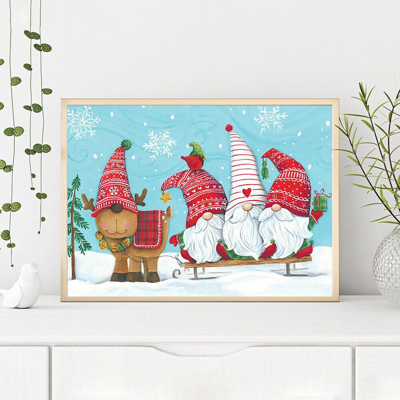 5D DIY Full Round Drill Diamond Painting Elk Goblins Mosaic Kit Art Craft Gift