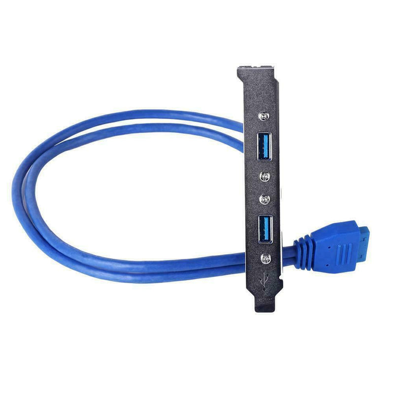 USB 3.0 Back Panel Expansion Bracket to 20-Pin Header Motherboard D5B6