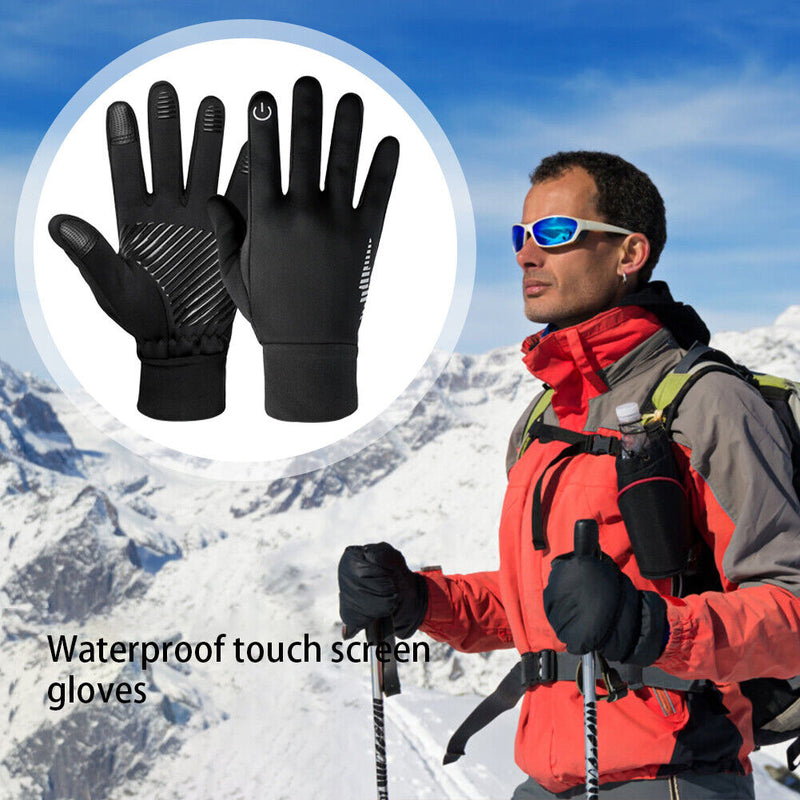 Unisex Winter Gloves Touchscreen Warm Outdoor Cycling Running Mittens (M) Newly
