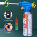 1300-Degree Portable Gas Flame Torch Flamethrower with Adjustable Hose Blue
