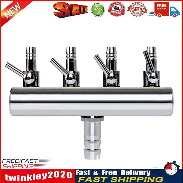 Air Oxygen Pump Aquarium Fish Tank Stainless Steel Splitter Hose (4 Ways) Newly