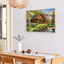 Paint By Numbers Kit DIY Lodge in Forest Colouring Oil Art Picture Craft
