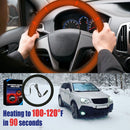 Heated Steering Wheel Cover Winter Hand Warmer Car Wheel Protector (Black) Newly