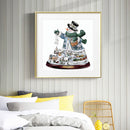 40x40cm DIY Paint By Number Kit Snowman Christmas Tree for Home Decoration Gift