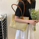 Large Capacity Straw Women Handbag Female Handwoven Summer Beach Totes Bags