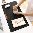 Office Computer Desk Mat Modern Table Wool Felt Laptop Desk Mat(Gray)