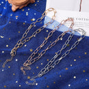 Geometric Jewelry Short Chain  Aluminium Metal Chain Statement Necklace Choker